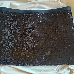 BETSEY JOHNSON Black Sequin Mini low rose Skirt